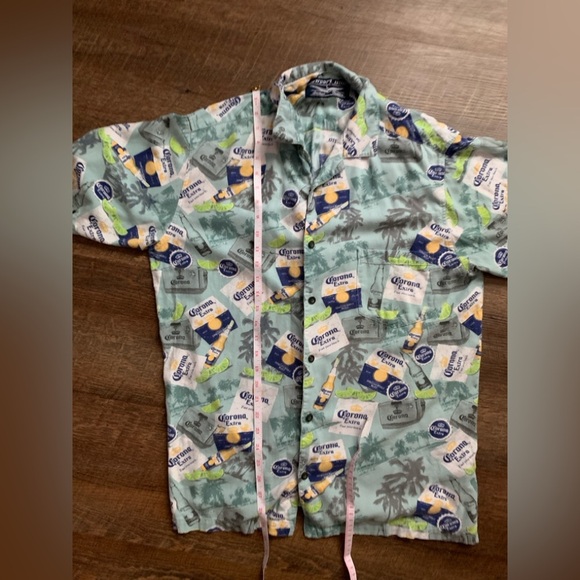 Newport Blue Corona Extra Hawaiian tropical shirt beer vacation men’s sz L EUC - Picture 6 of 10